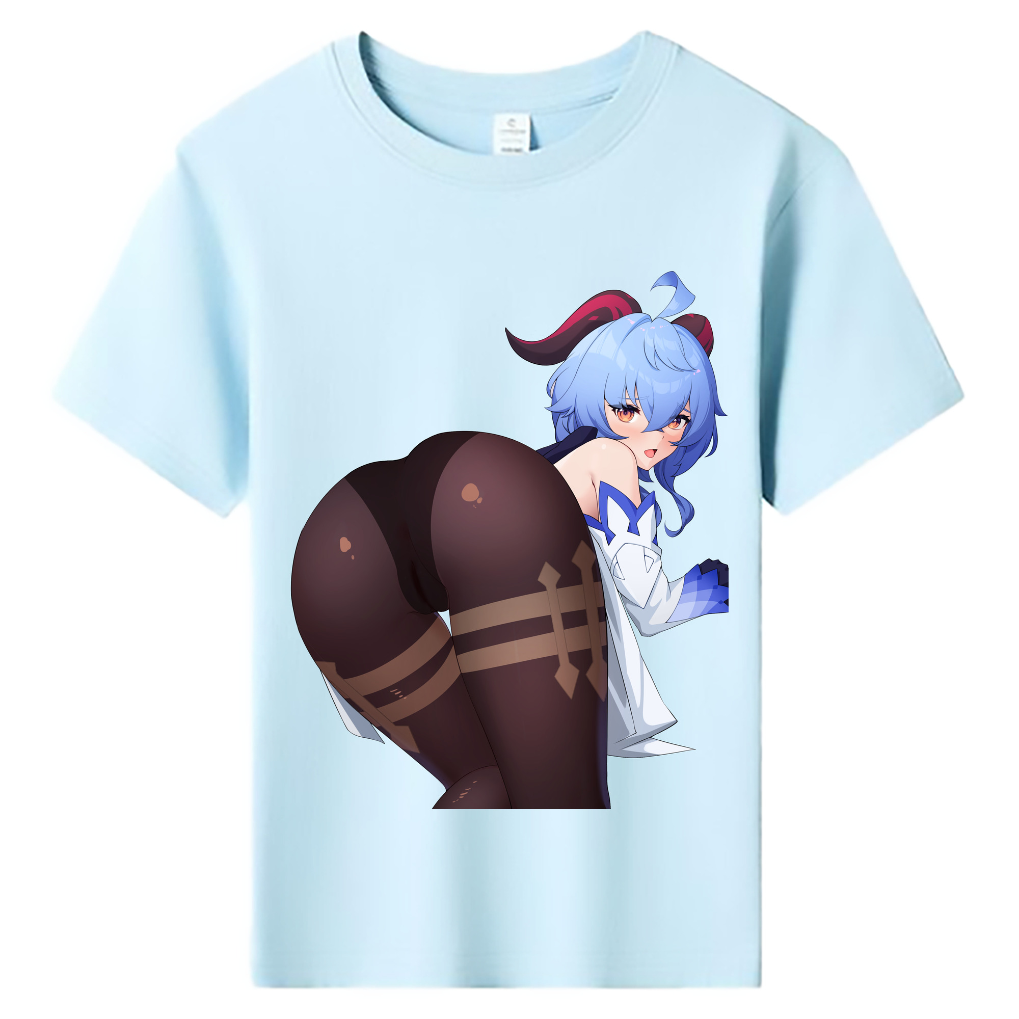 げんし神 甘雨 かんう genshin Ganyu 綿100％キッズTシャツ（フロントプリント）